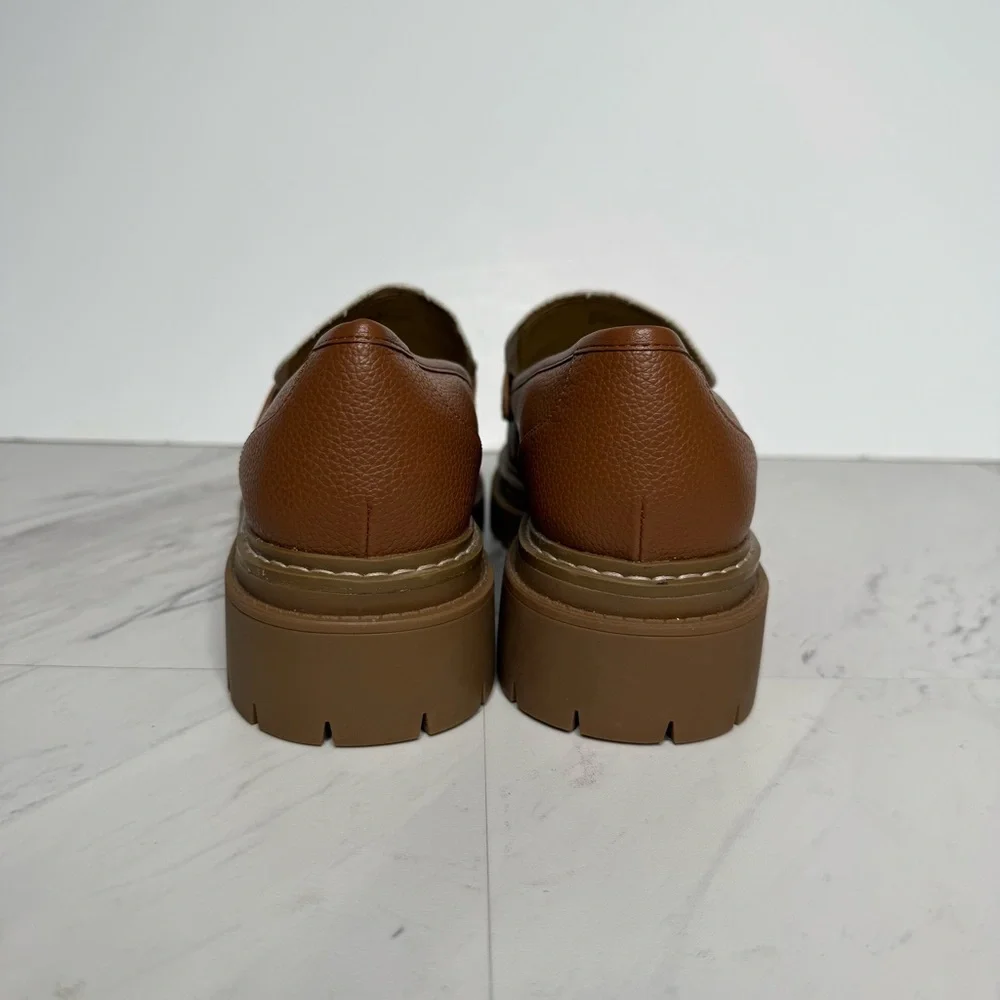 Michael Kors Brown Lug Sole Chunky Loafer 9M - Picture 3 of 16